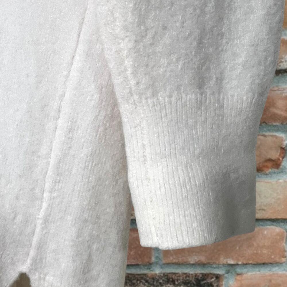 Madewell Women's Size L Cardigan Sweater Kent in Coziest Yarn Winter White Soft - Picture 7 of 10